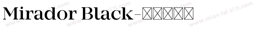 Mirador Black字体转换